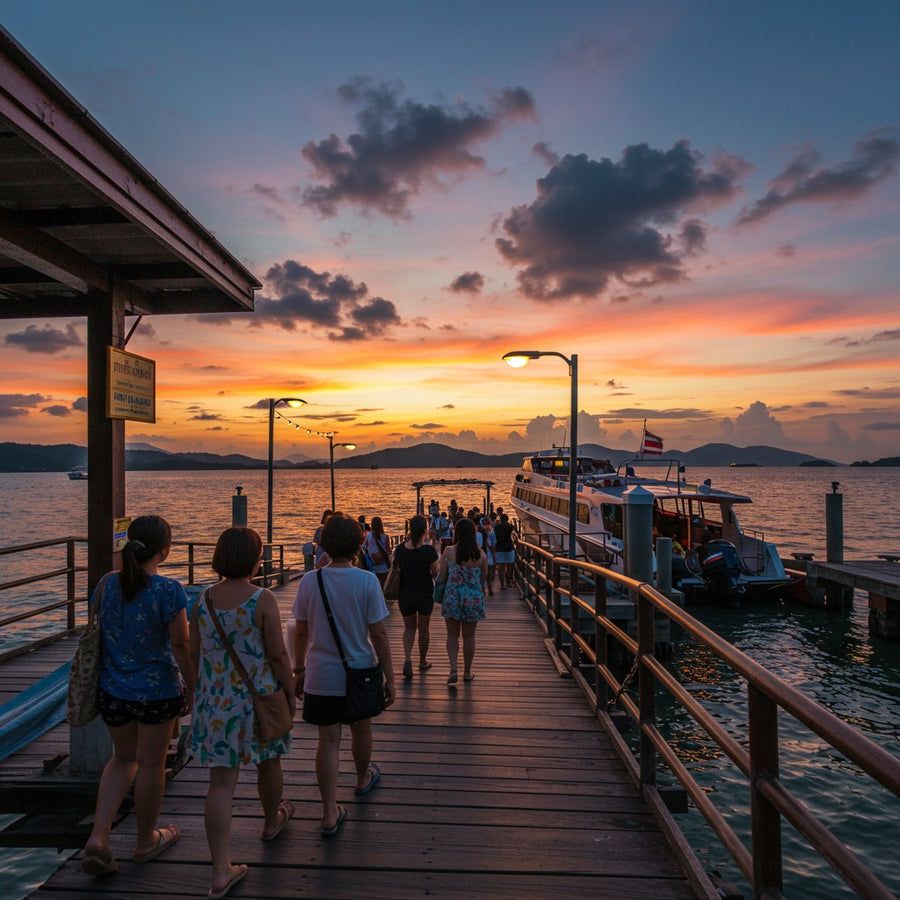 Speedboat crossing to Koh Phangan for the Full Moon Party from Koh Samui